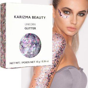 KARIZMA Holographic Unicorn Glitter. 10g Chunky Face Glitter, Hair Glitter, Eye